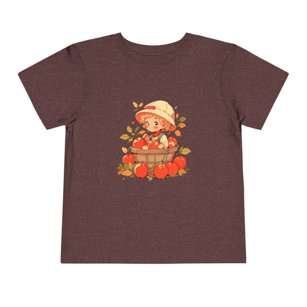 A cute apple picking design tshirt for toddlers